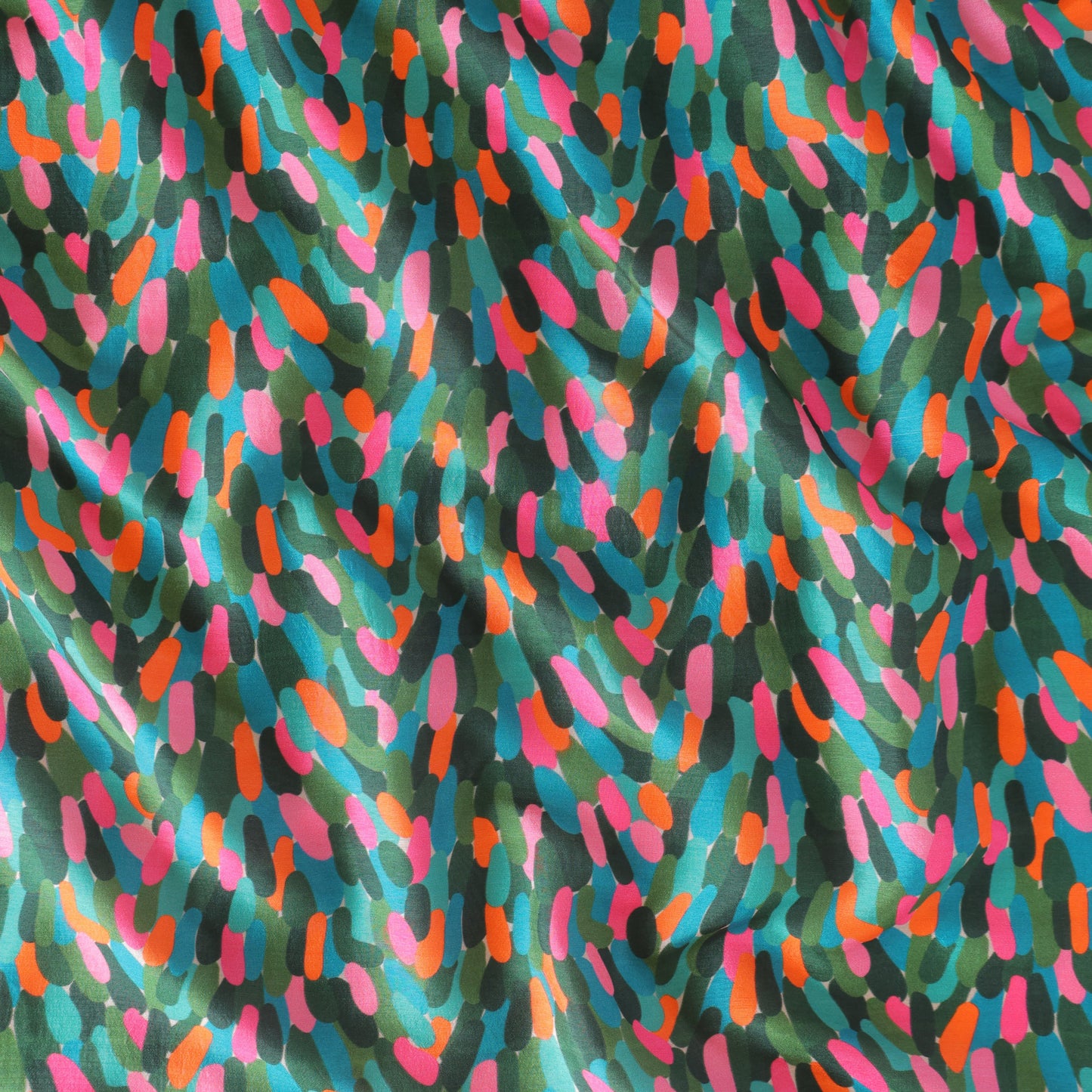 Pure Russian Silk Abstarct Pattern Printed Fabric
