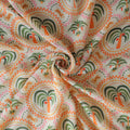Pure Georgette Tropical Palm Medallion Pattern Printed Fabric