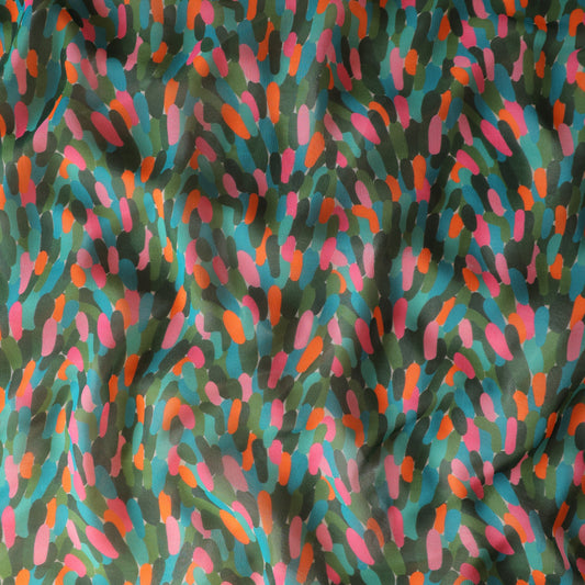 Pure Georgette Abstarct Pattern Printed Fabric