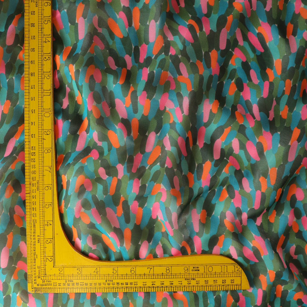 Pure Georgette Abstarct Pattern Printed Fabric
