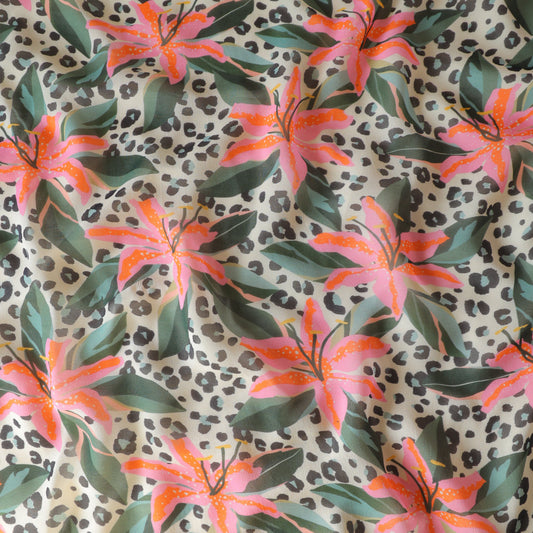 Pure Georgette Floral Pattern Printed Fabric
