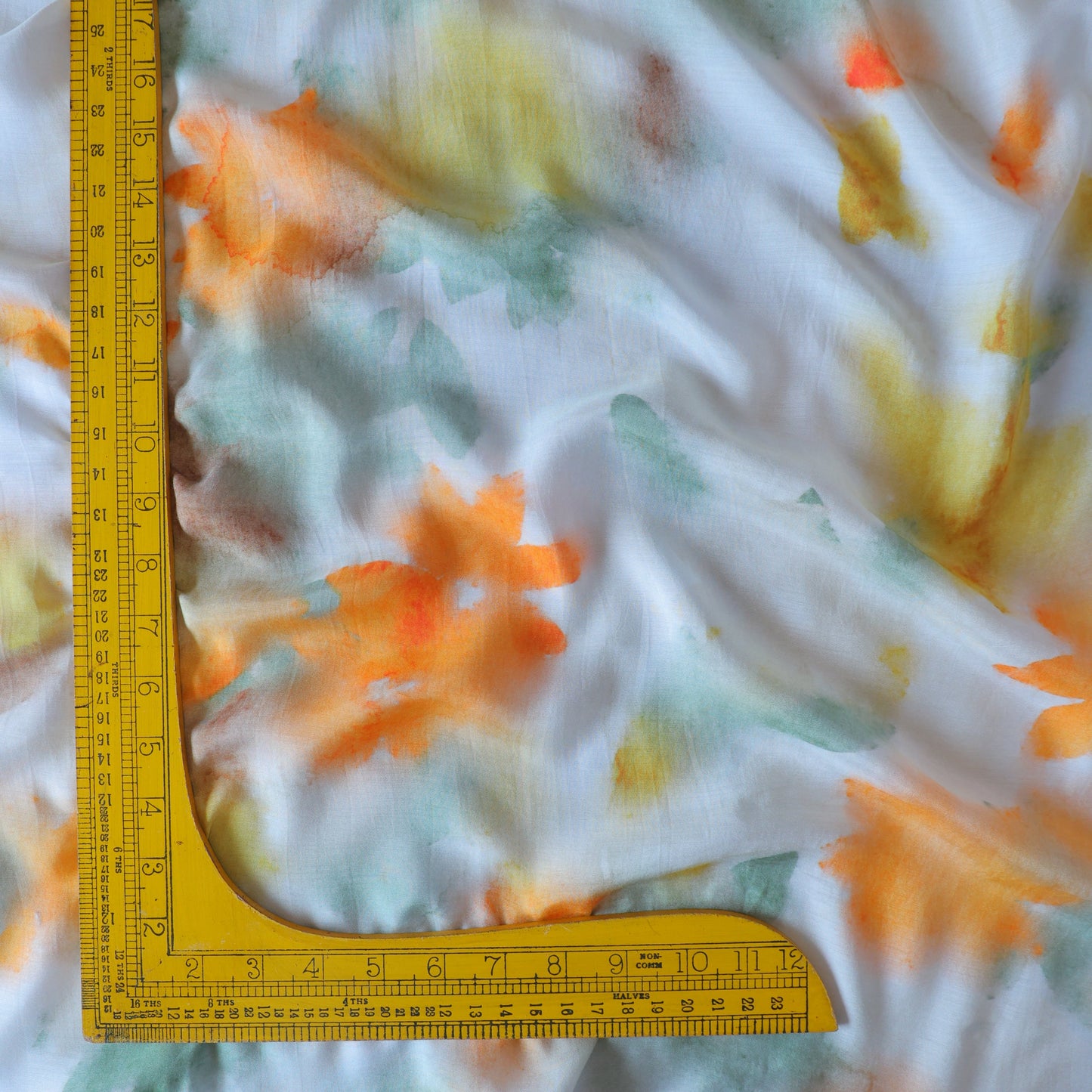 Pure Muslin Silk Floral Pattern Printed Fabric