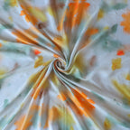 Pure Muslin Silk Floral Pattern Printed Fabric