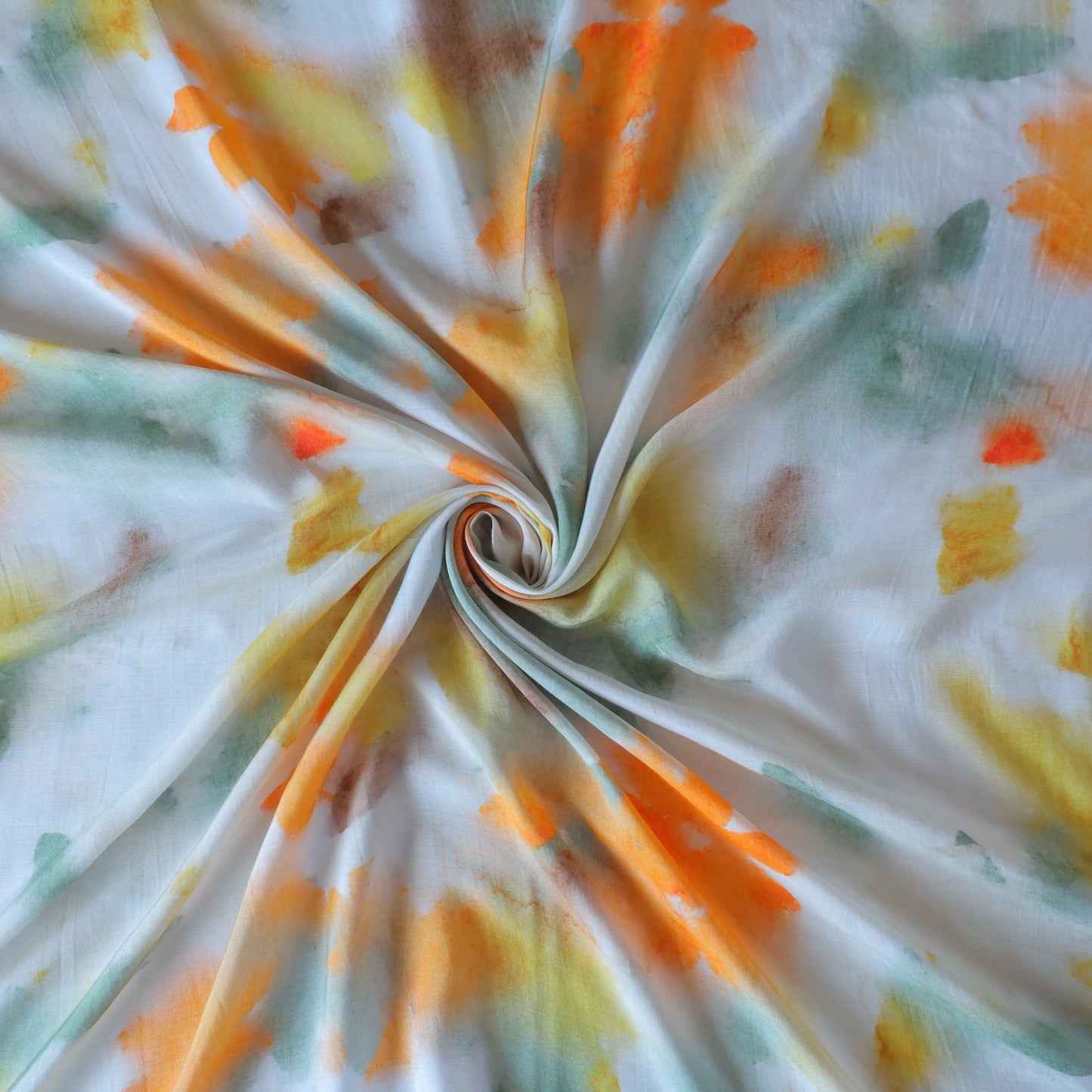 Pure Muslin Silk Floral Pattern Printed Fabric