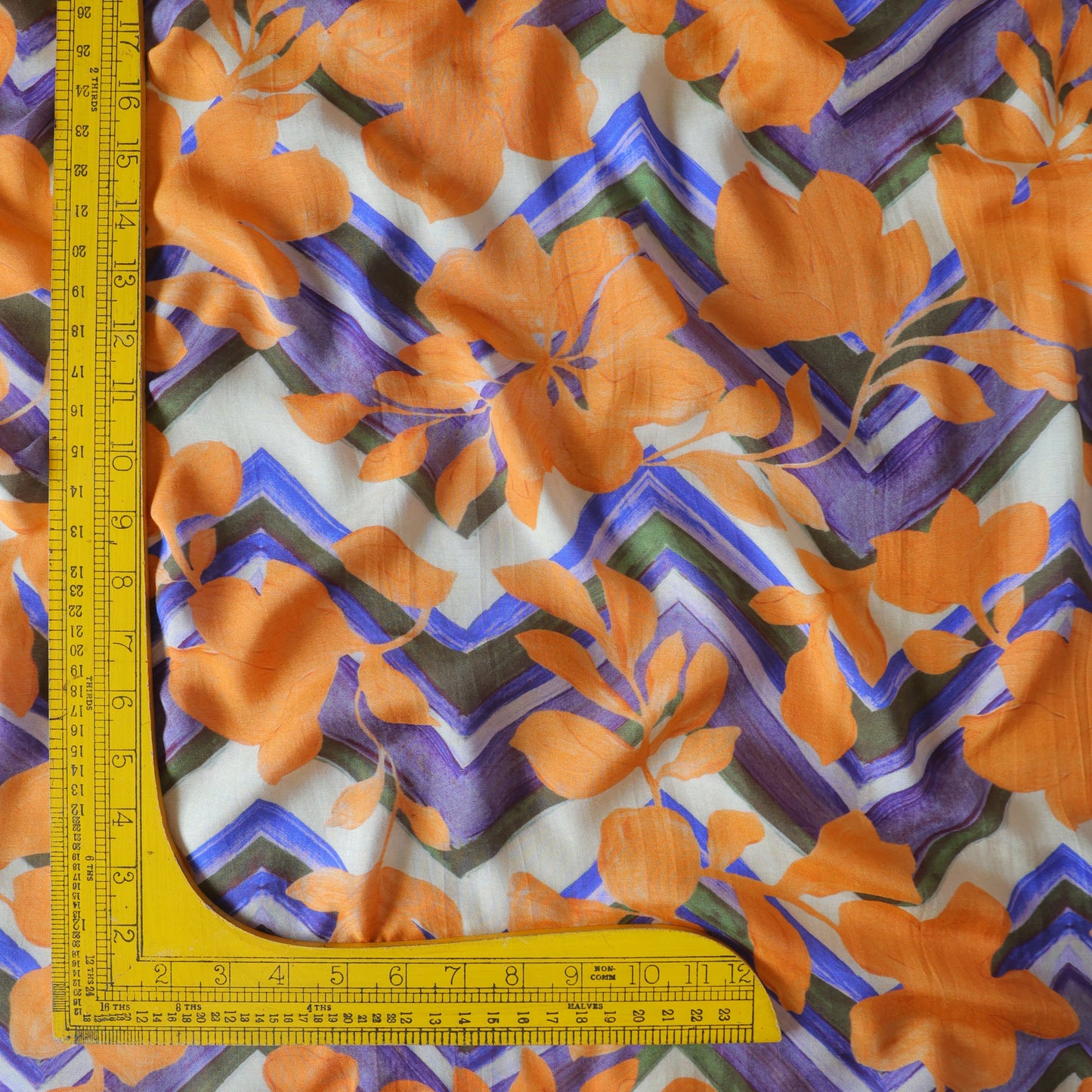 2 Piece Set (2.5mtr+2.5mtr) Pure Muslin Silk Printed Fabric