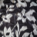 Pure Georgette Monochrome Ikat Mist Pattern Printed Fabric