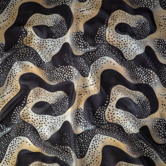 Pure Georgette Abstract Pattern Printed Fabric