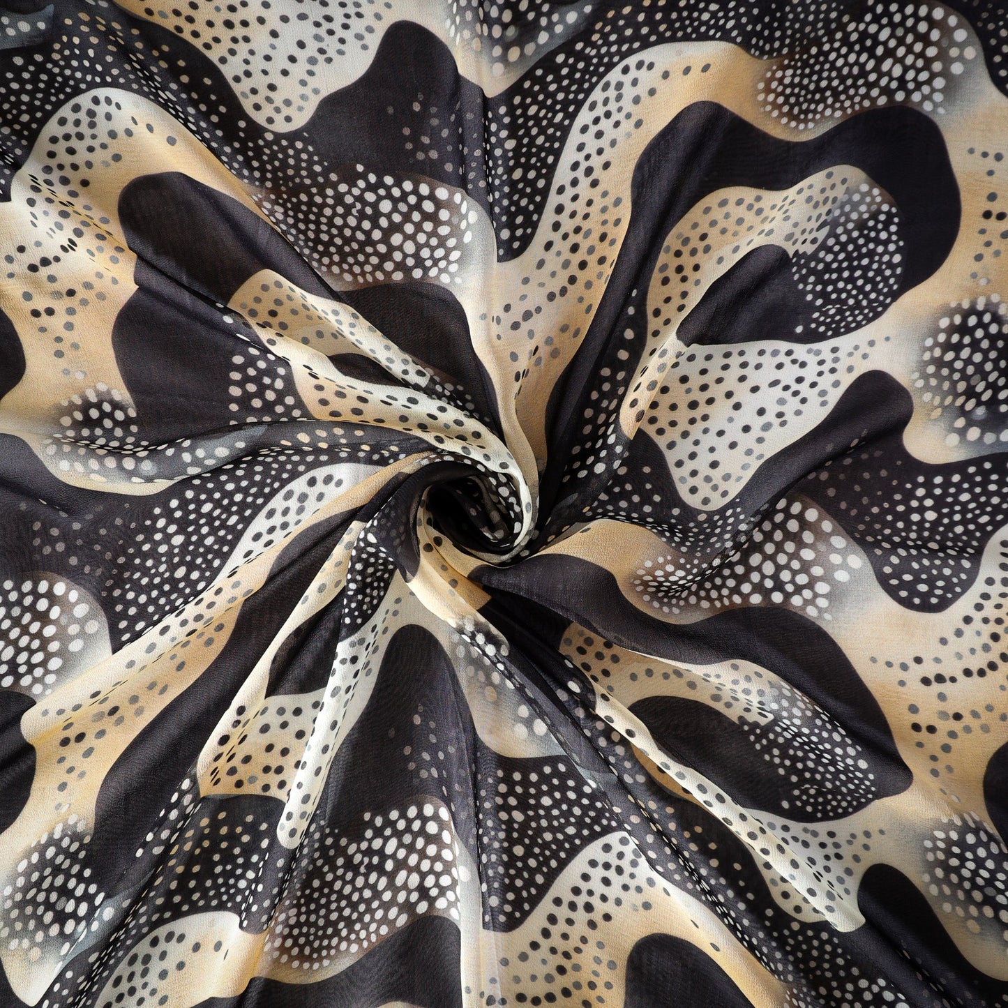 Pure Georgette Abstract Pattern Printed Fabric