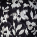 Pure Muslin Silk Monochrome Ikat Mist Pattern Printed Fabric
