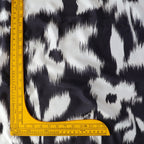 Pure Muslin Silk Monochrome Ikat Mist Pattern Printed Fabric