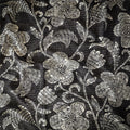 Pure Muslin Silk Sketchy Floral Pattern Printed Fabric