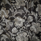 Pure Muslin Silk Sketchy Floral Pattern Printed Fabric