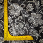 Pure Muslin Silk Sketchy Floral Pattern Printed Fabric