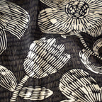 Pure Muslin Silk Sketchy Floral Pattern Printed Fabric