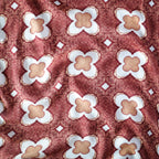 Pure Muslin Silk Mosaic Geometric Pattern Printed Fabric