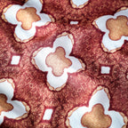 Pure Muslin Silk Mosaic Geometric Pattern Printed Fabric