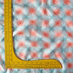 Pure Raw Silk Pastel Shibori Geometric Pattern Printed Fabric