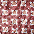 Pure Raw Silk Mosaic Geometric Pattern Printed Fabric