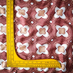 Pure Raw Silk Mosaic Geometric Pattern Printed Fabric