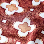 Pure Raw Silk Mosaic Geometric Pattern Printed Fabric