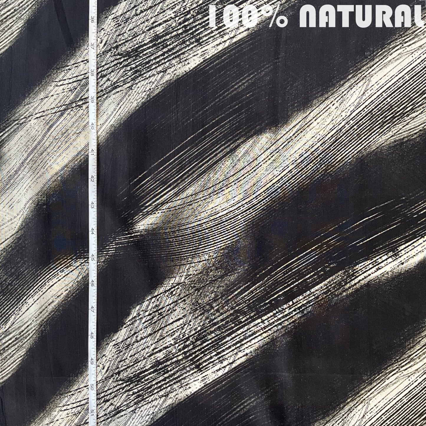 Charcoal Color chalky Print, Viscose Muslin Fabric